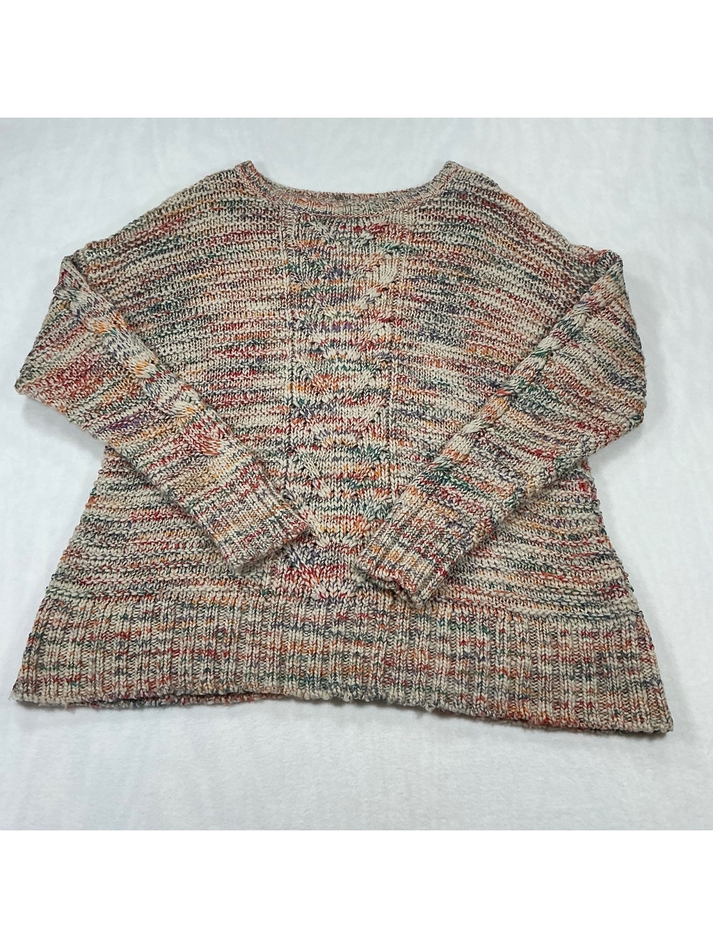American Eagle Outfitters XL Marled Knit Sweater Wool Blend Boho Chunky Cozy